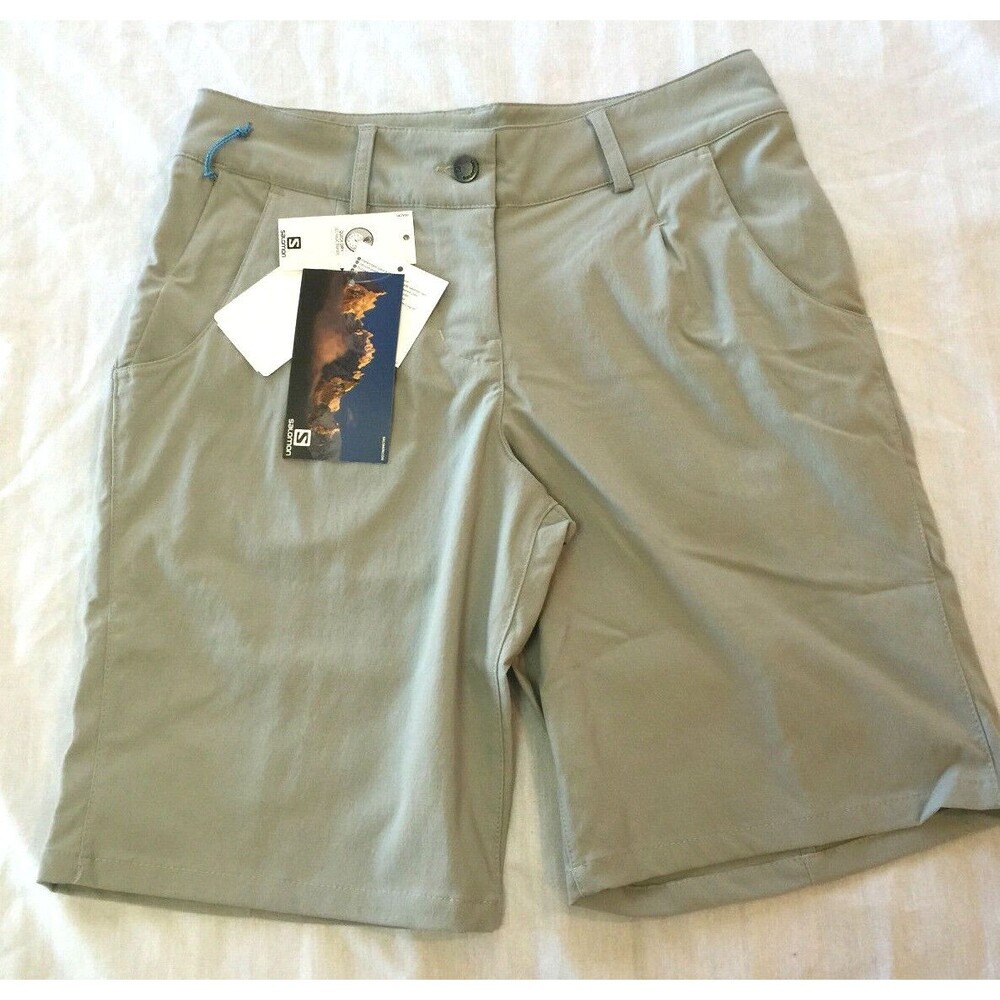 NWT SALOMON WOMENS THE WAY BERMUDA SHORTS TITANIUM SIZE 4